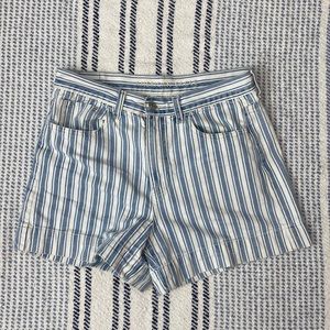 American Eagle striped mom shorts